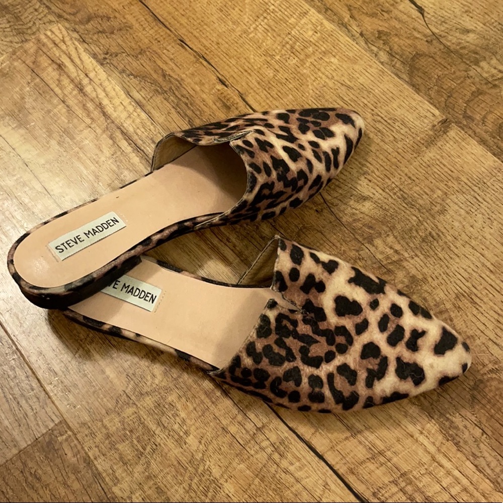 Steve Madden Ally Leopard Mules Sz9.5